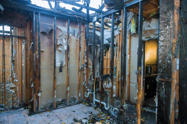 Professional Fire Damage Restoration technician working in Round Hill, VA